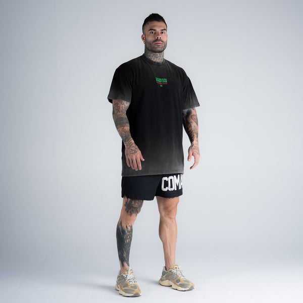 Camiseta Oversized Estonada Comam Frutas Burger Preto