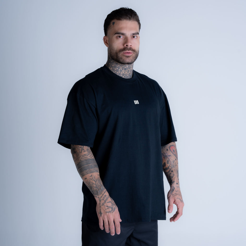 Camiseta Oversized Mith Nation Scribble Preto