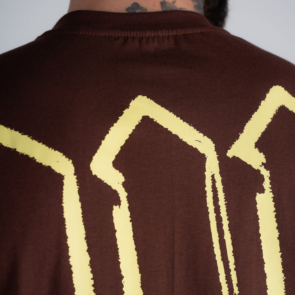 Camiseta Oversized Mith Nation Scribble Marrom