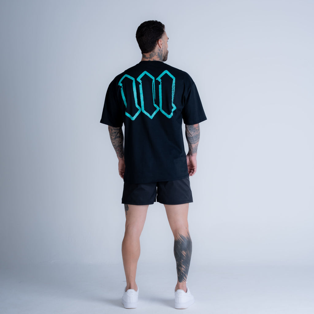 Camiseta Oversized Mith Nation Scribble Preto