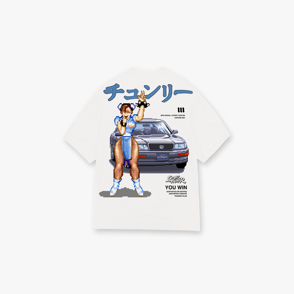 Camiseta Oversized Street Fighter Chun Li Off White