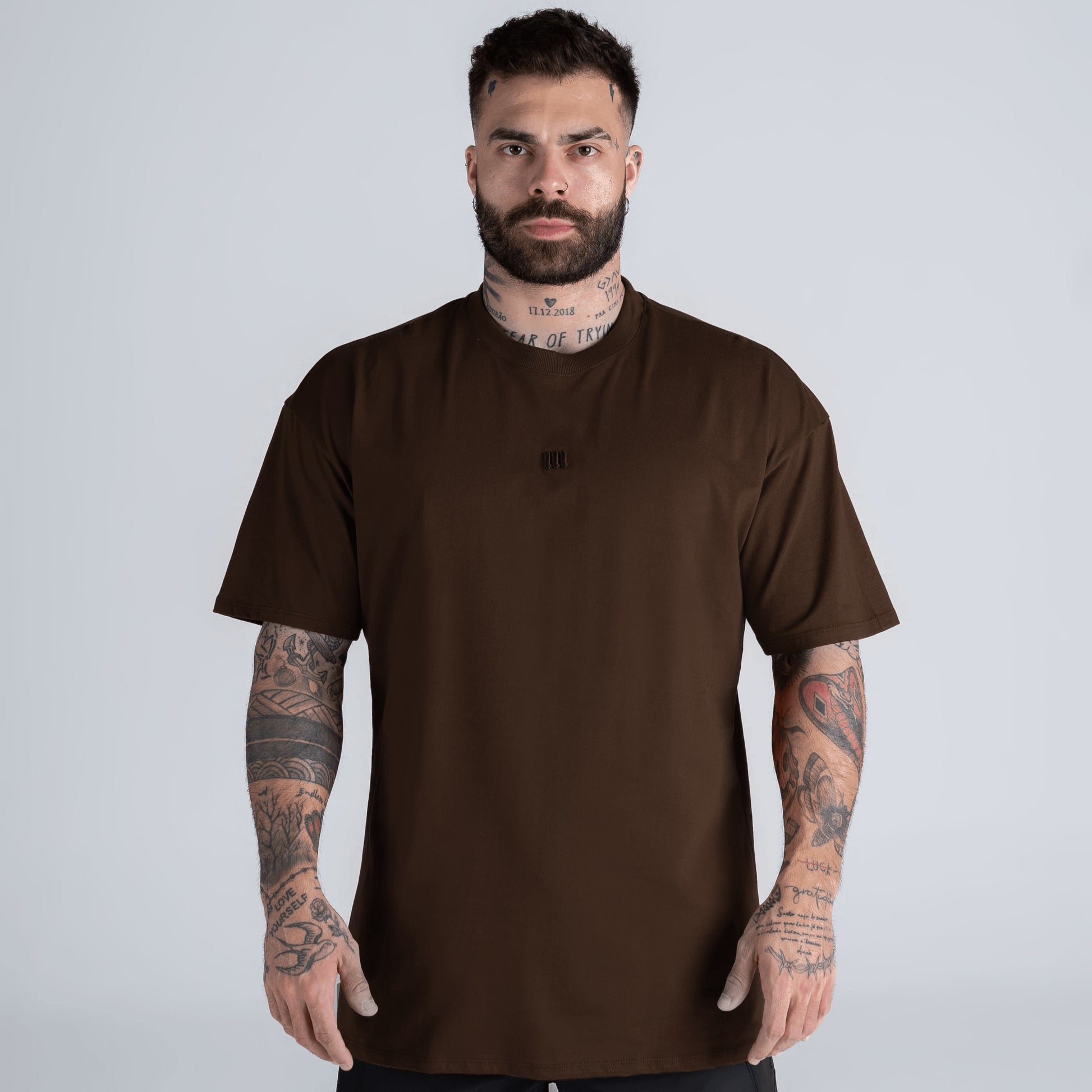 Camiseta Oversized Mith Nation Relief Marrom