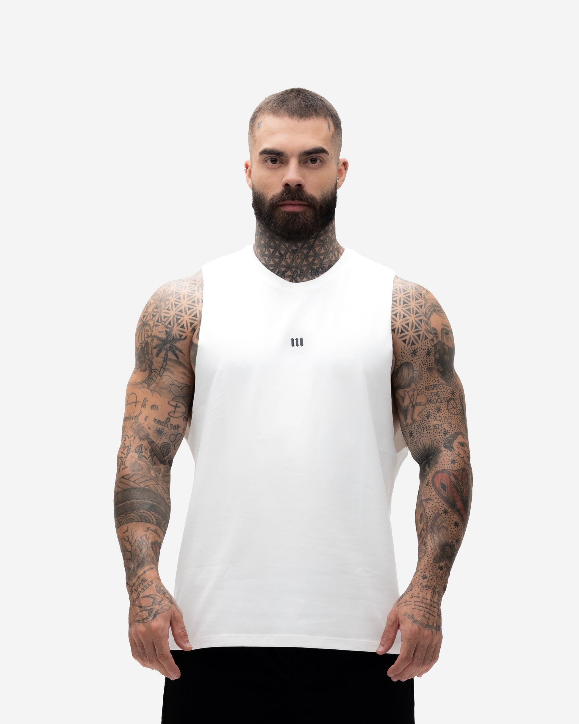 Regata Cut Off Treino Off White Mith Nation Doodle Grid