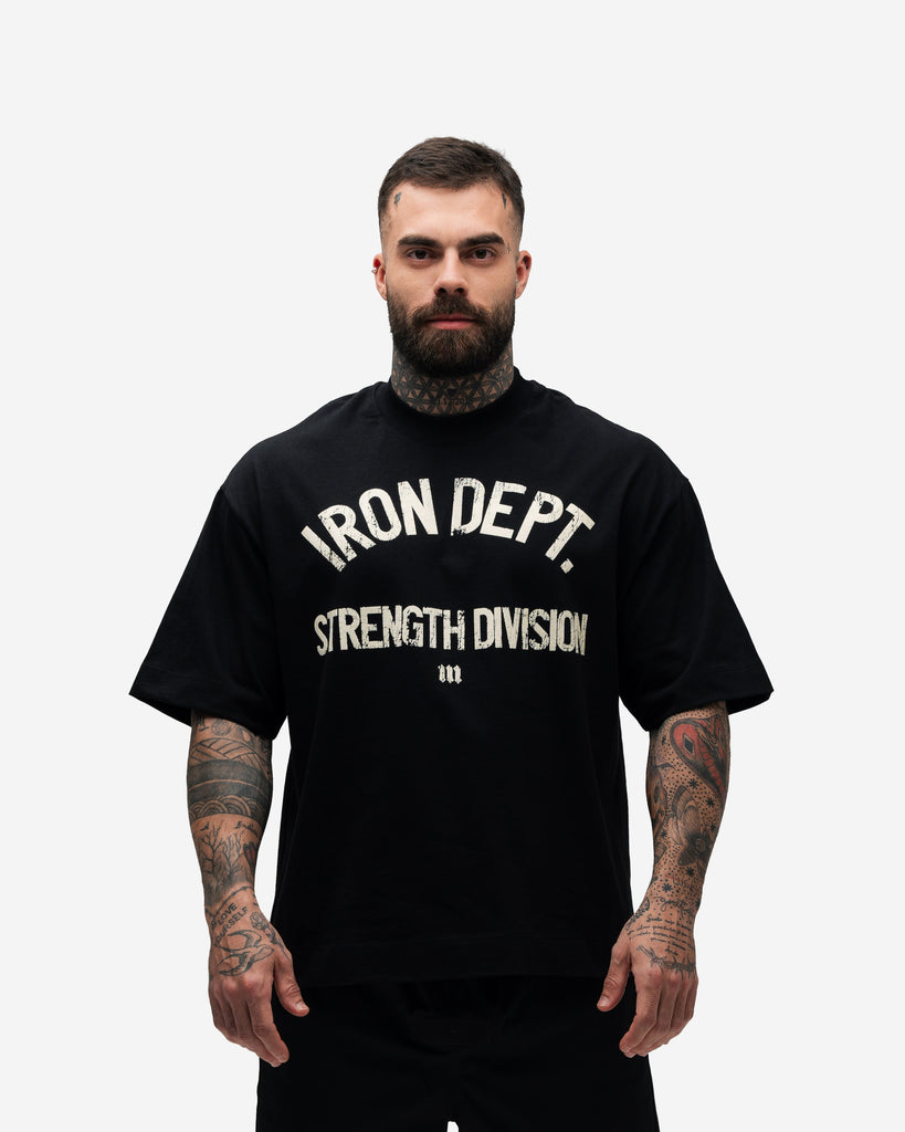 Camiseta Oversized Box Iron Dept. Preto