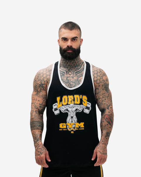 Regata Wide Preto Comam Frutas Lord's Gym