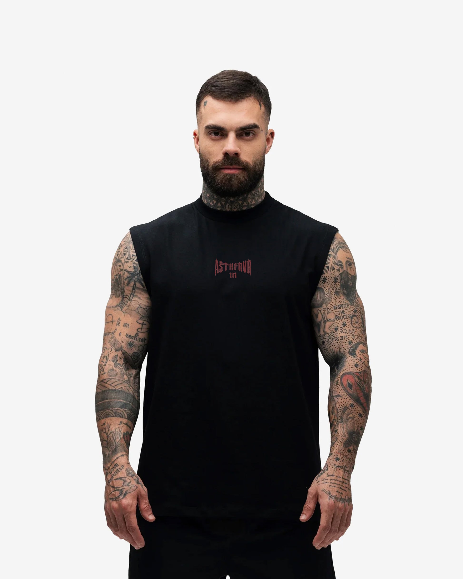 Regata Drop Sholder Slevelles Preto Mith Nation Lifting Club