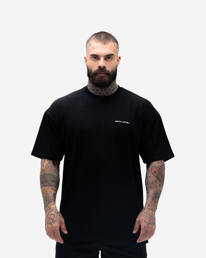 Camiseta Oversized Athl Doodle Preto