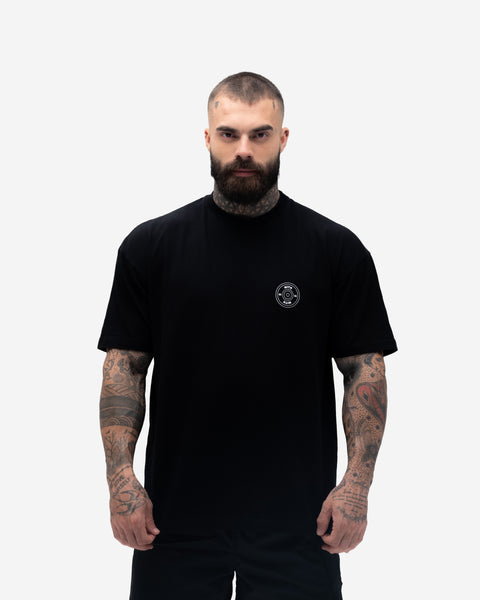 Camiseta <strong>Oversized Treino</strong> Mith Era Isso ou Psicólogo Preto