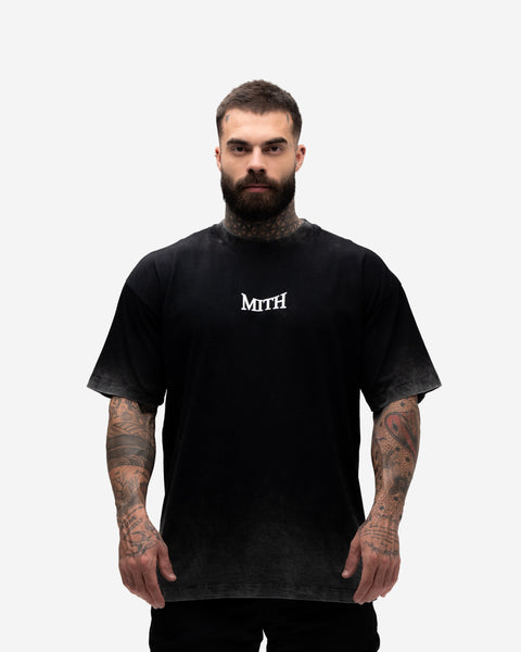 Camiseta <strong>Oversized Estonada Premium </strong>Mith X Batman Vs. Joker Preto