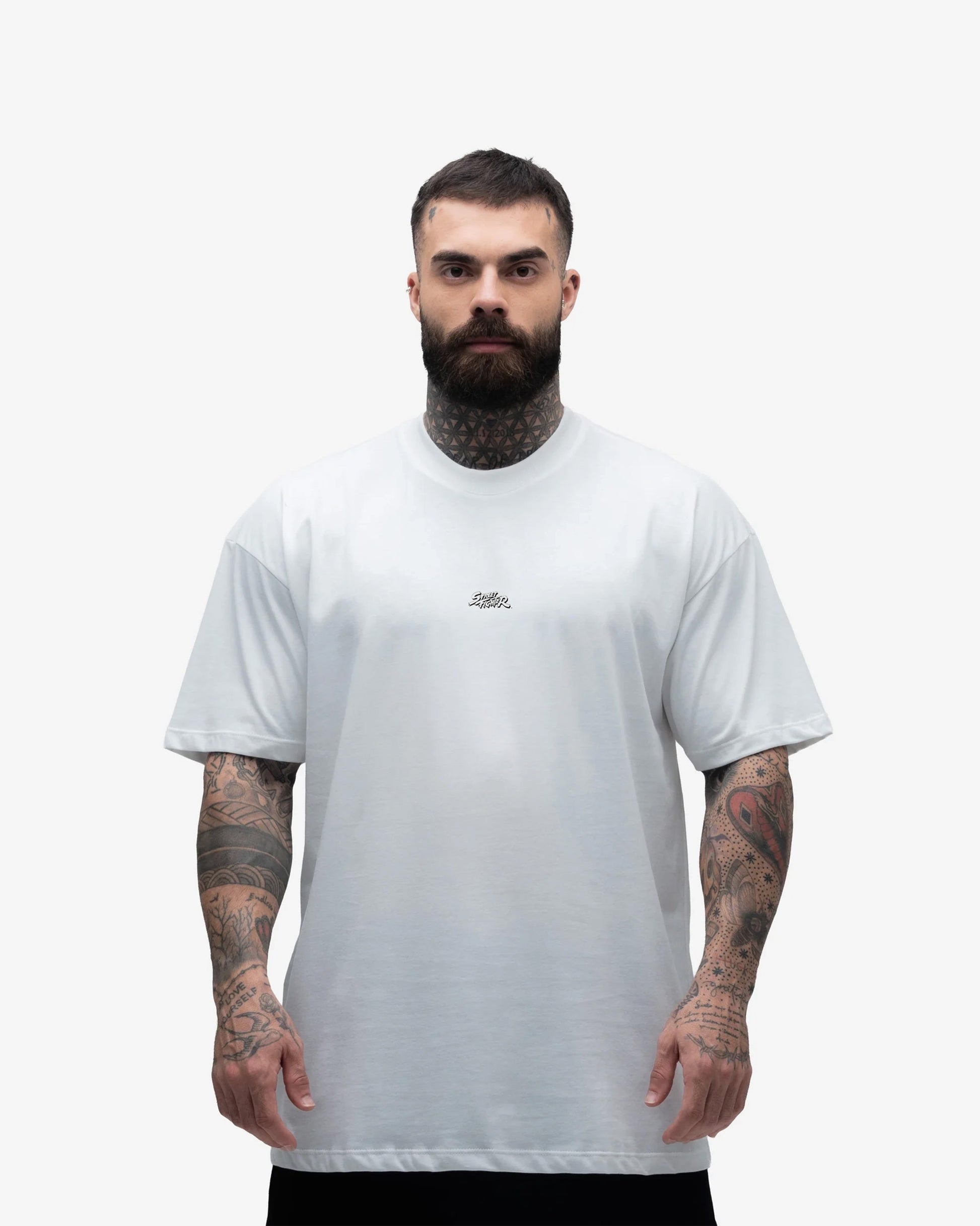 Camiseta Oversized Mith Street Fighter Ken Aesthetics Off White