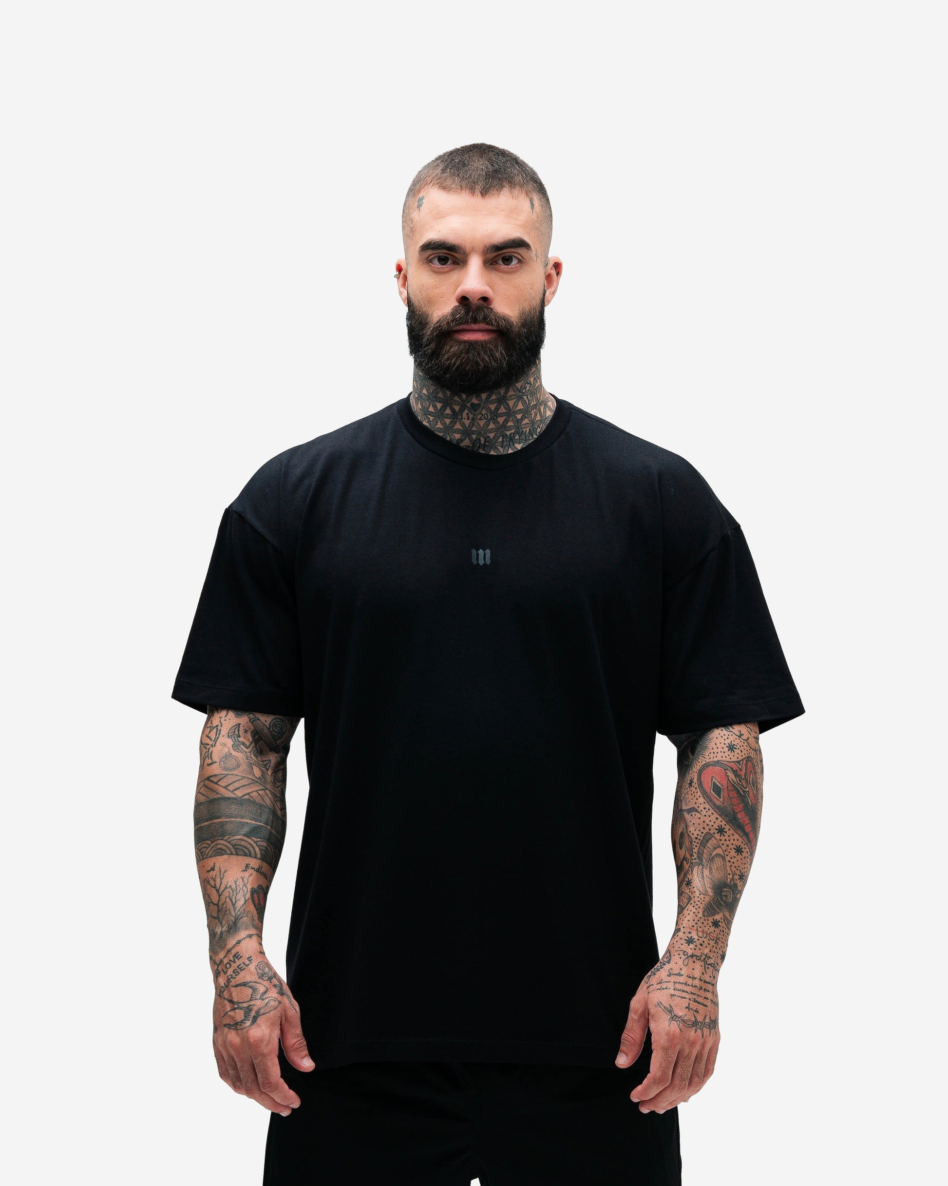 Camiseta Oversized Treino Preto Mith Nation Icon