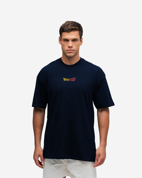 Camiseta Oversized Dragon Ball Z Frieza Vs Goku Marinho