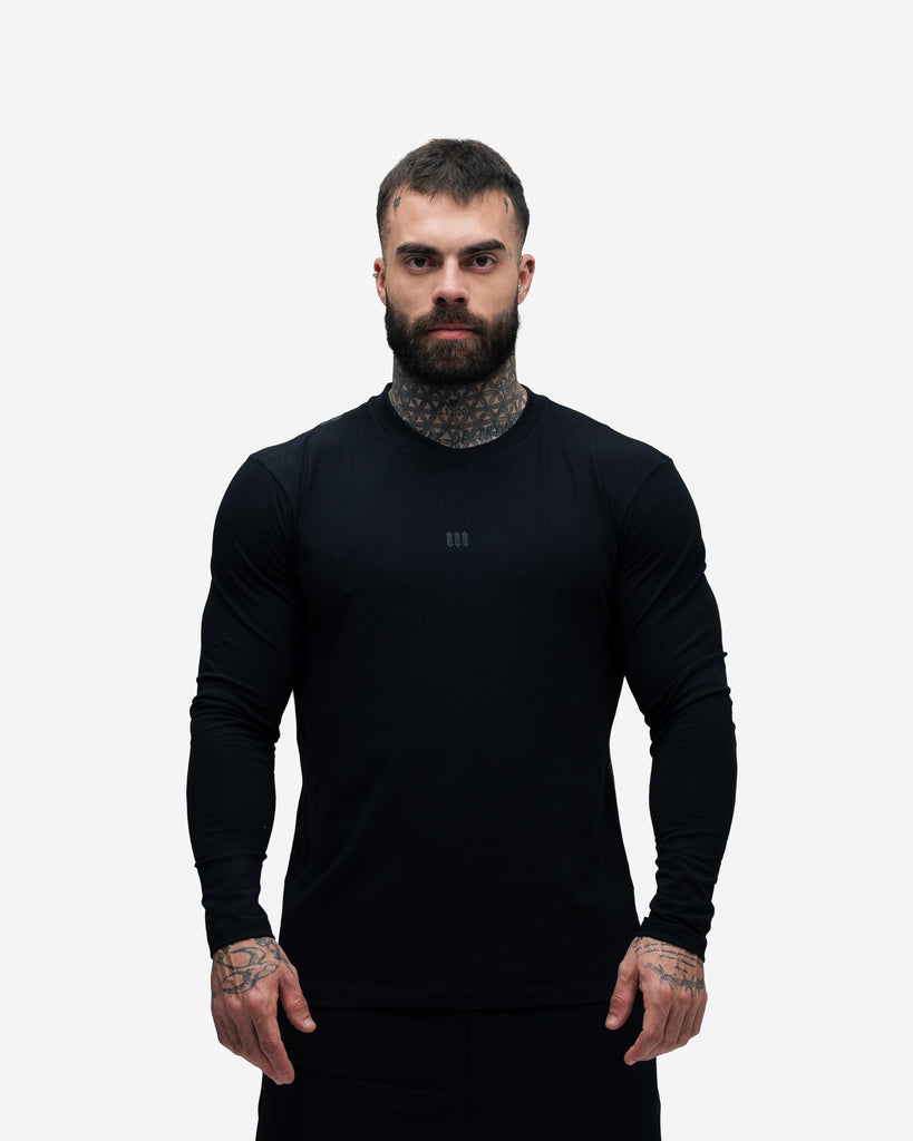 Camiseta Manga Longa Doodle Preto