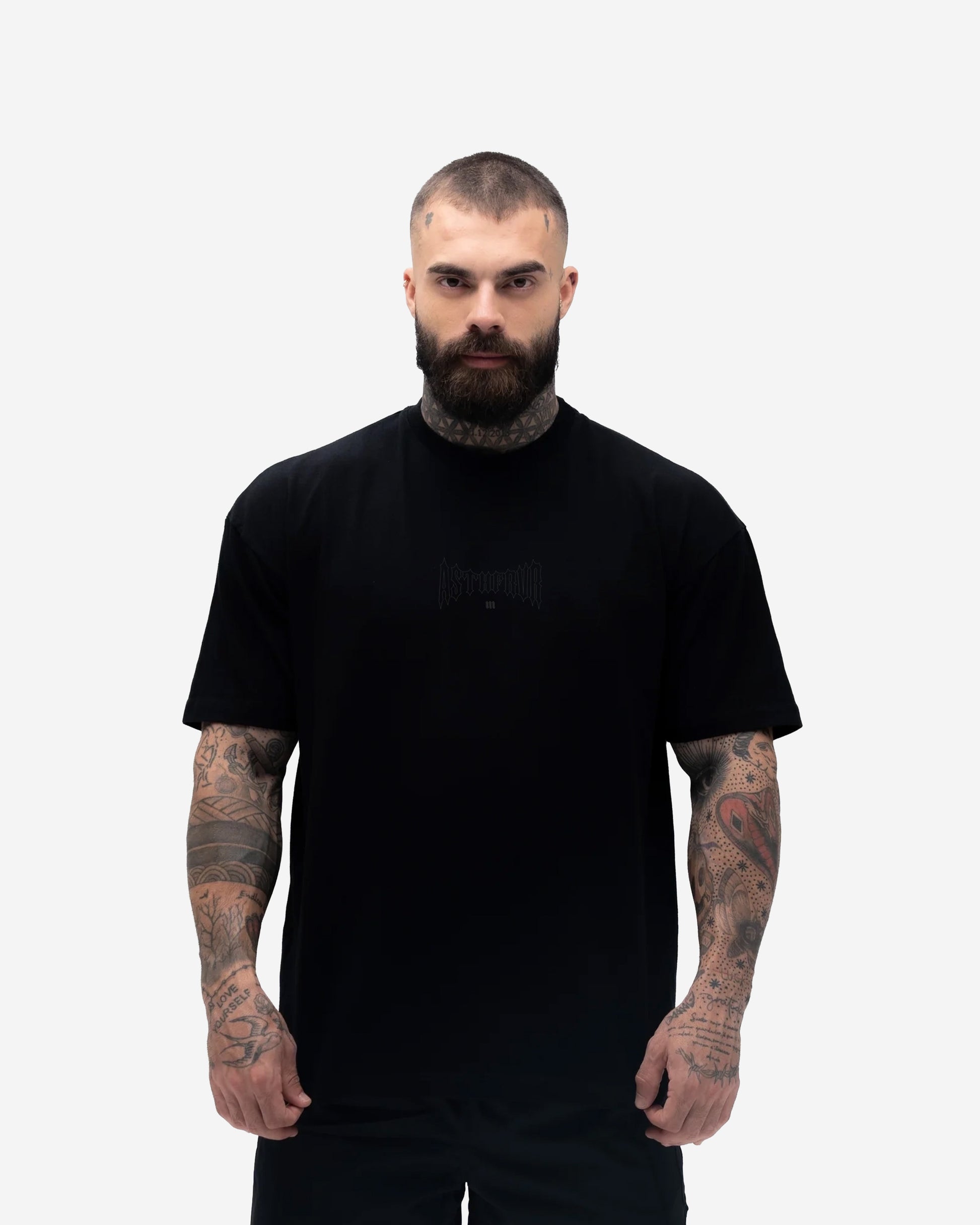 Camiseta Oversized Treino Preto Mith Akuma Fire