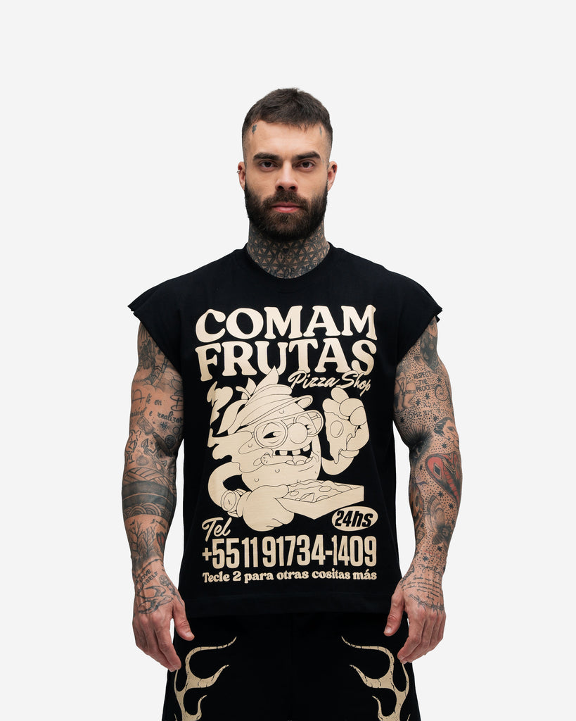 Regata Box Mith Comam Frutas Pizza Shop Preto