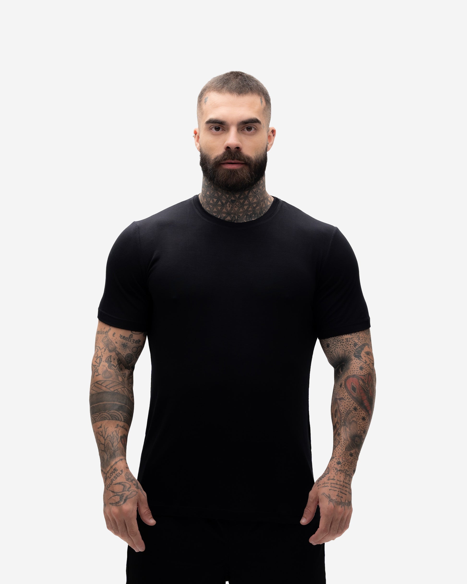 Camiseta Slim Fit Tech Modal Preto Mith Nation