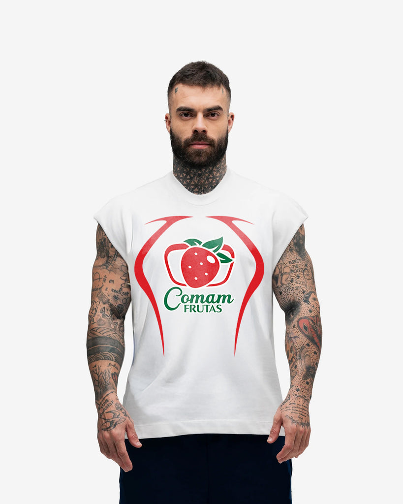 Regata Drop Shoulder Slevelles Mith Comam Frutas Guaraná Off White