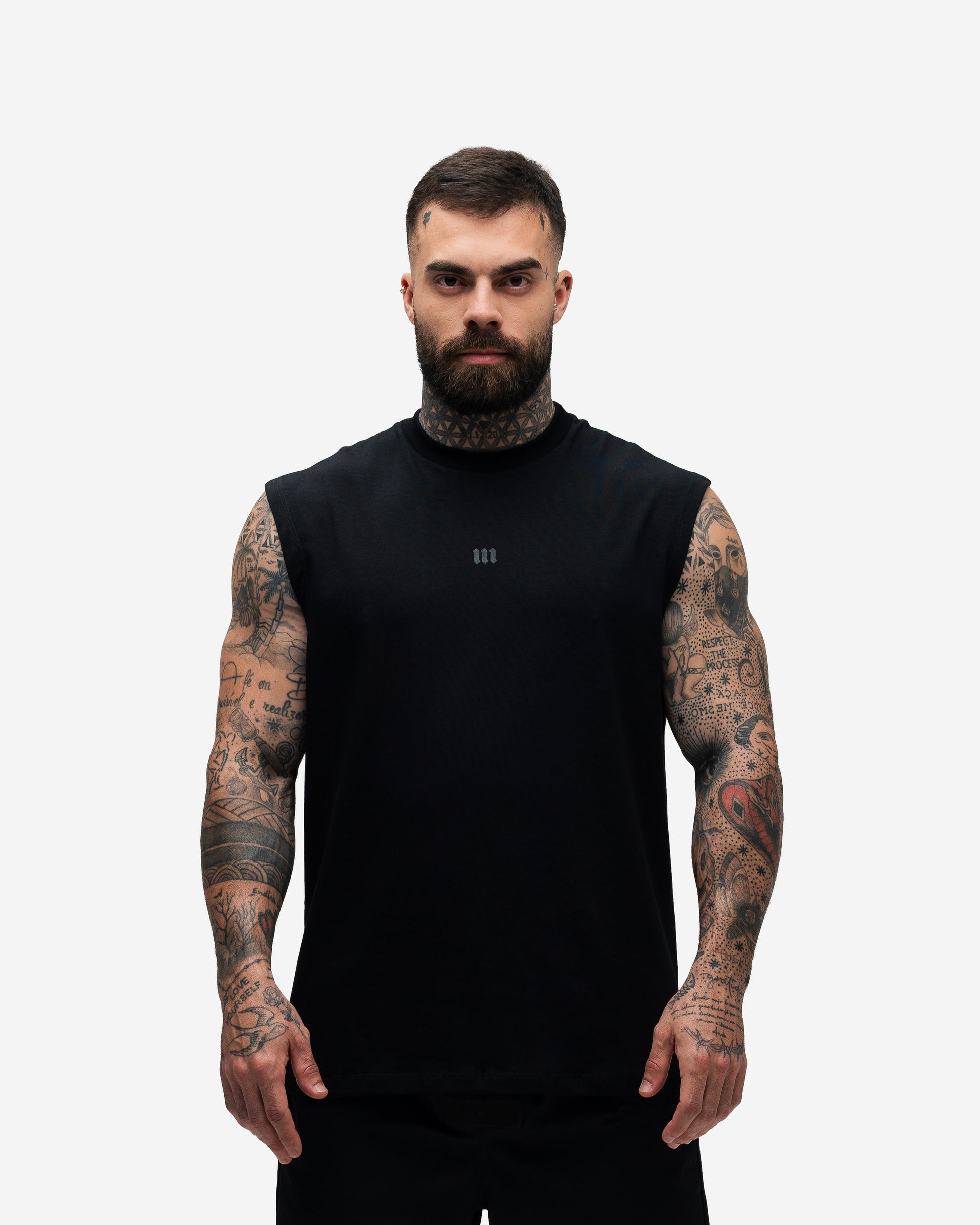 Regata Drop Shoulder Sleveless Doodle Mith Nation Preto