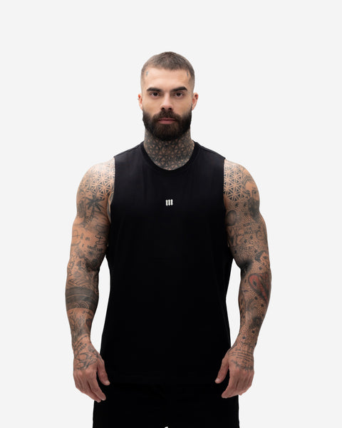 Regata Cut Off Treino Preto Mith Nation Doodle Grid