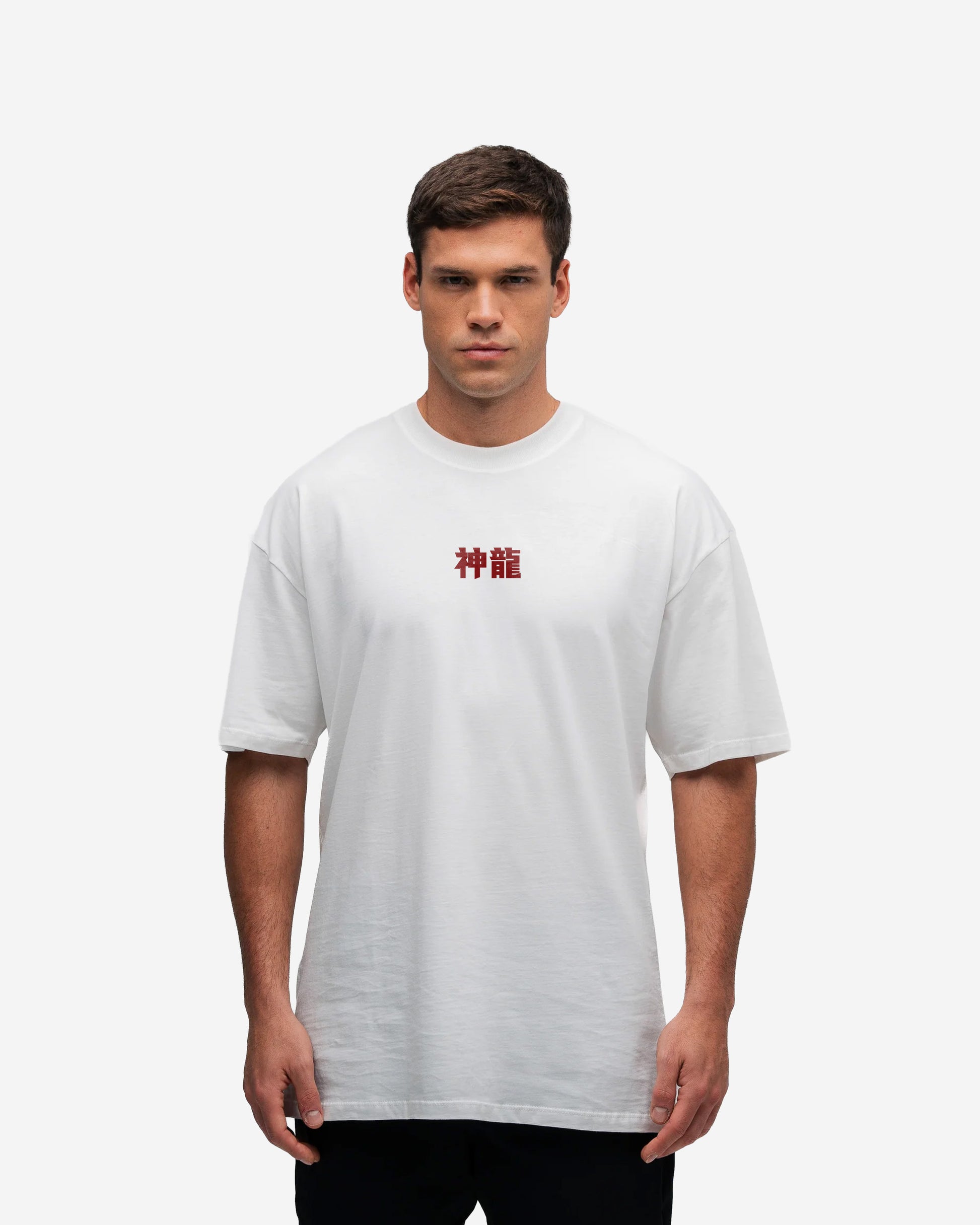 Camiseta Oversized Mith Dragon Ball Z Shenlong Off White