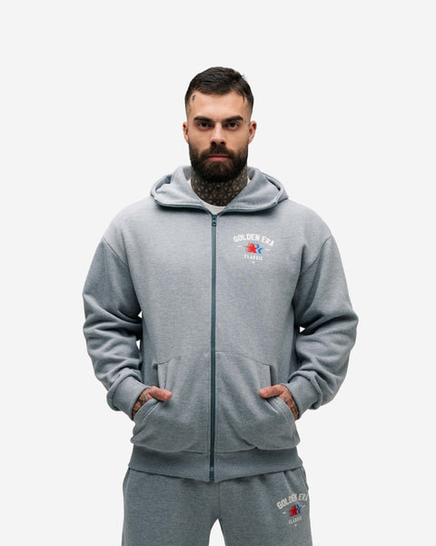 Jaqueta De Moletom Golden Era Classic Cinza Mescla