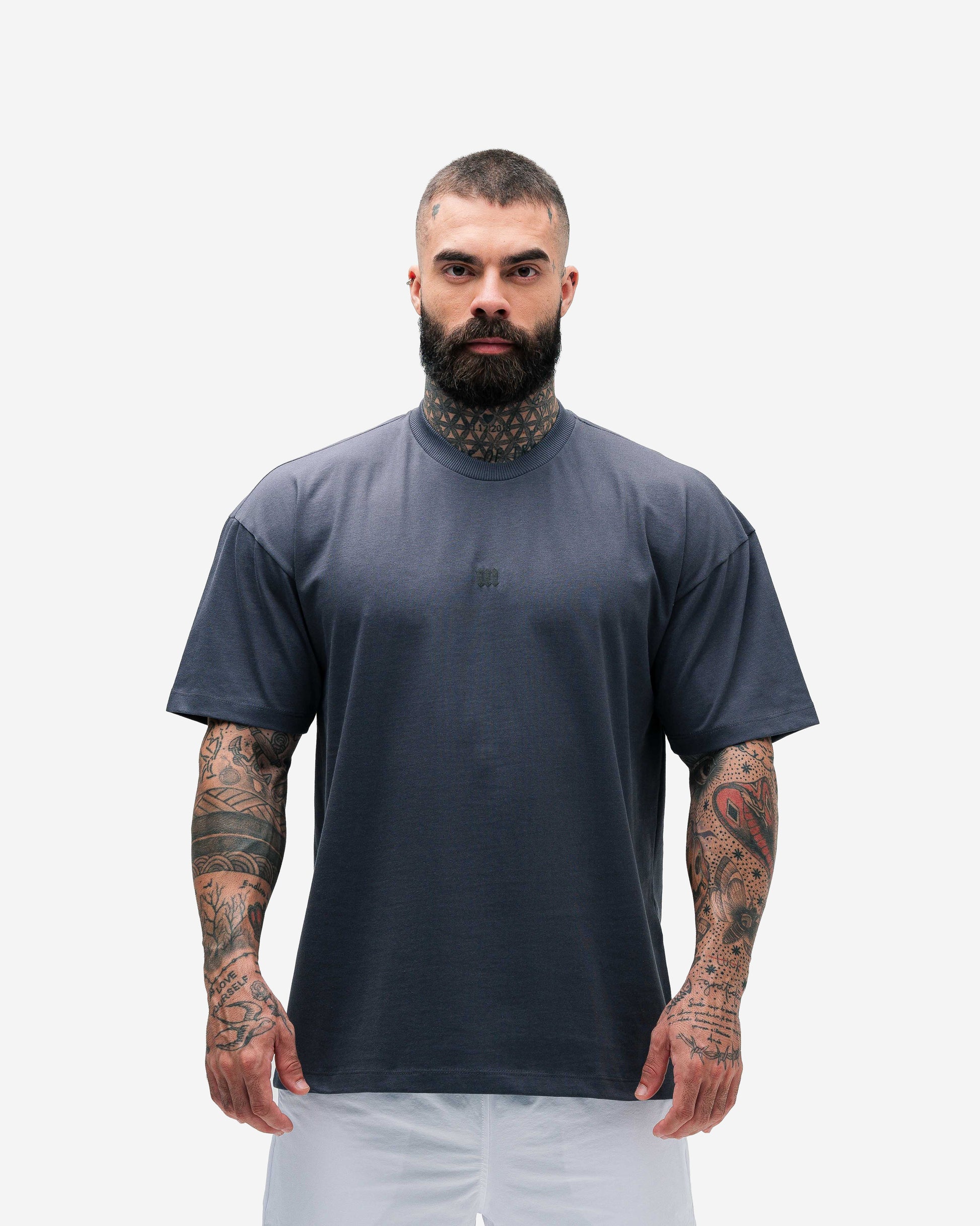 Camiseta Oversized Heavy Chumbo Mith Nation Logo