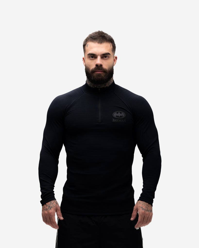 Camiseta <strong>Manga Longa Compressão Pro</strong> Mith x Batman Insignia Preto