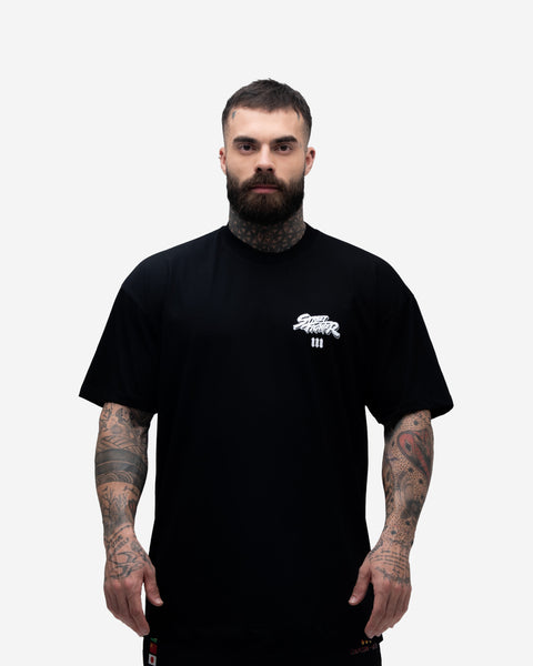 Camiseta Oversized Street Fighter Ken Fight Preto