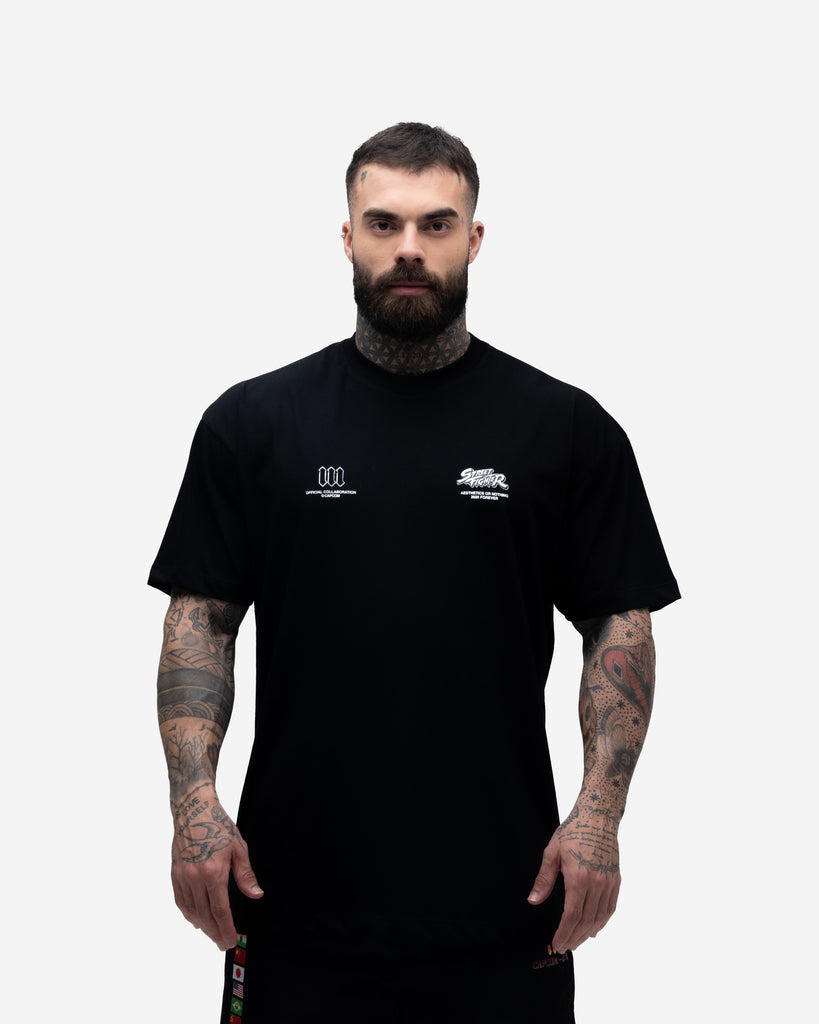 Camiseta Oversized Mith Street Fighter Blanka Brasil Preto