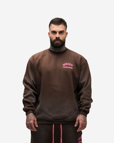 Blusa De Moletom Estonada Iron Dept. Marrom