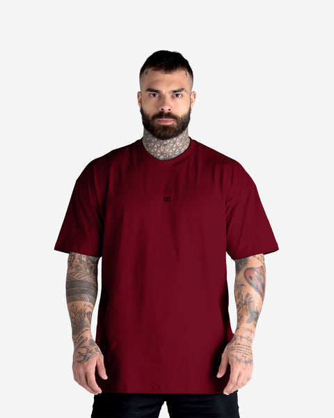 Camiseta Overdized Treino Bordô Mith Nation Doodle