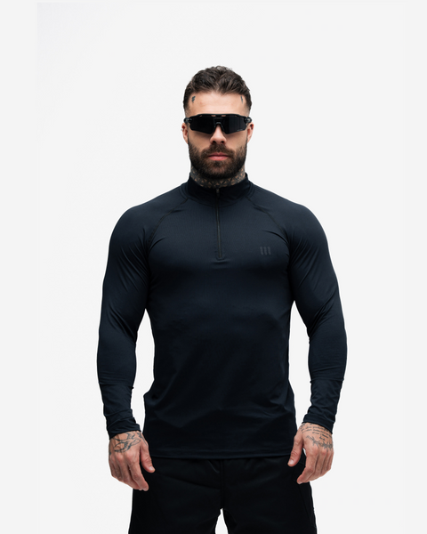 Camiseta Manga Longa Compressao Preta Mith x Superman