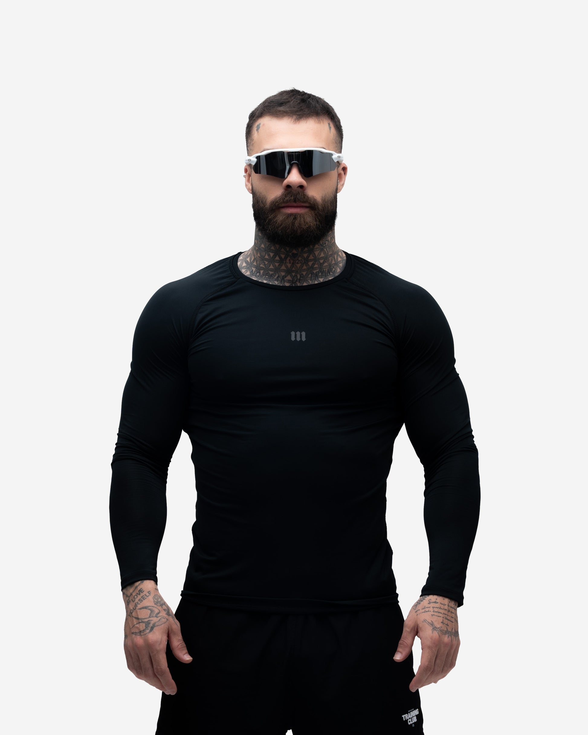 Camisa Compressão Manga Longa Raglan Mith Nation Preto