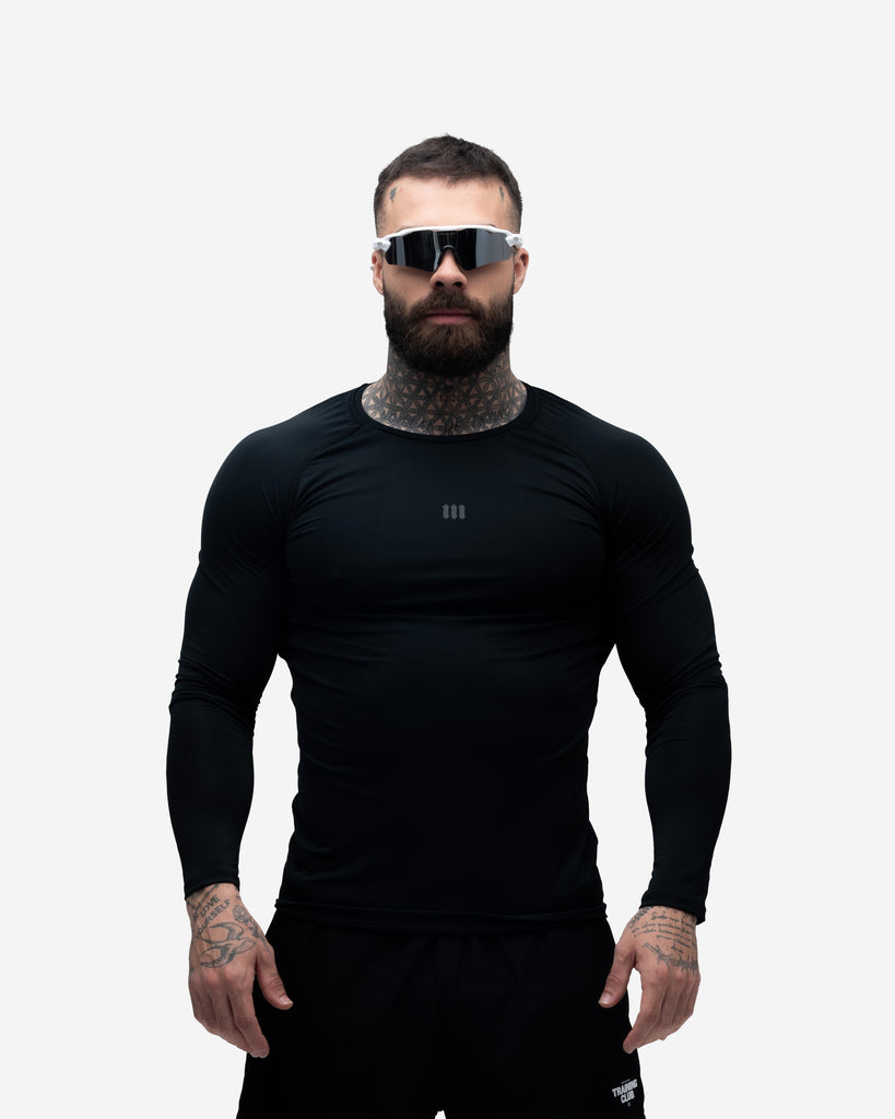 Camisa Compressão Manga Longa Raglan Mith Nation Preto