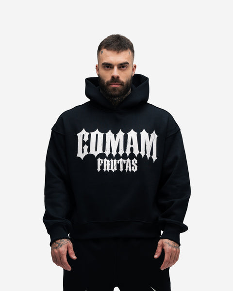 Blusa de Moletom Box Mith Mith Comam Frutas Flames Preto