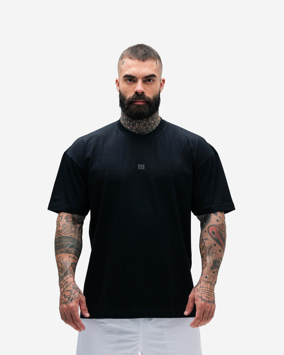 Camiseta Oversized Heavy Preto Mith Nation Logo
