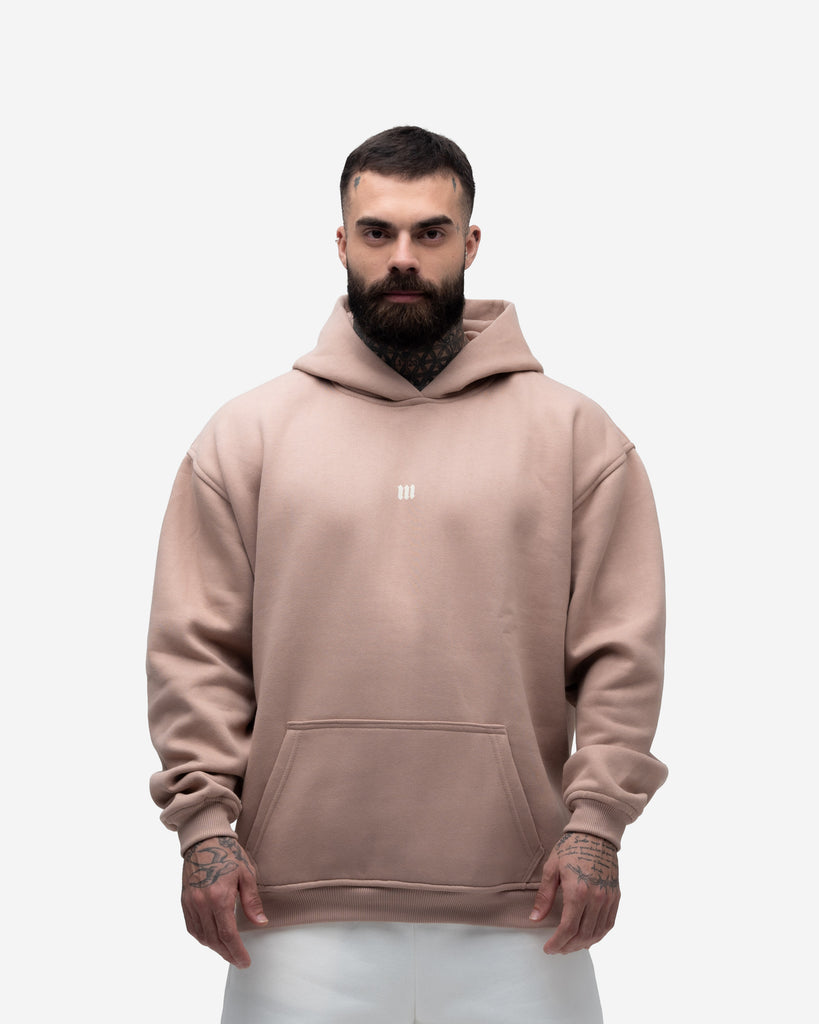Blusa de Moletom Oversized Capuz Mith Nation Bege