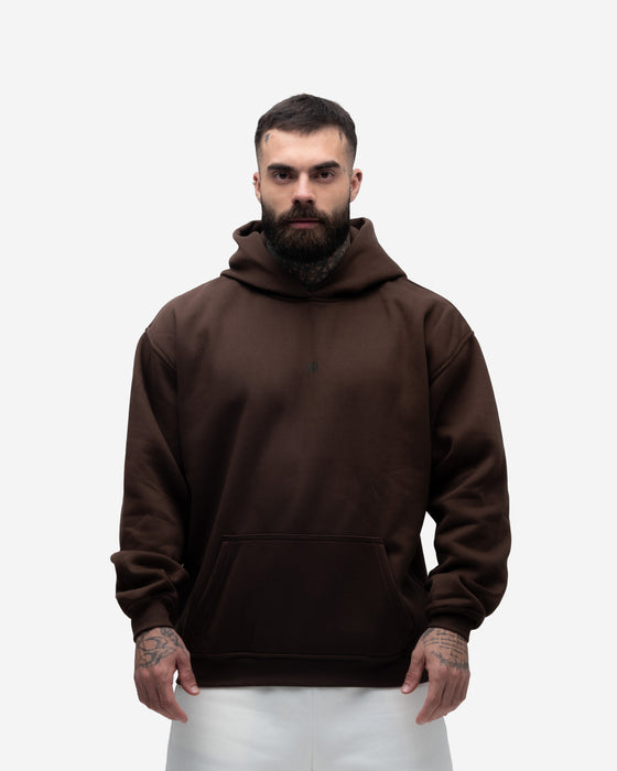 Blusa de Moletom Oversized Capuz Mith Nation Marrom