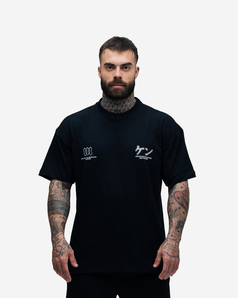 Camiseta Oversized Street Fighter Ken Preto