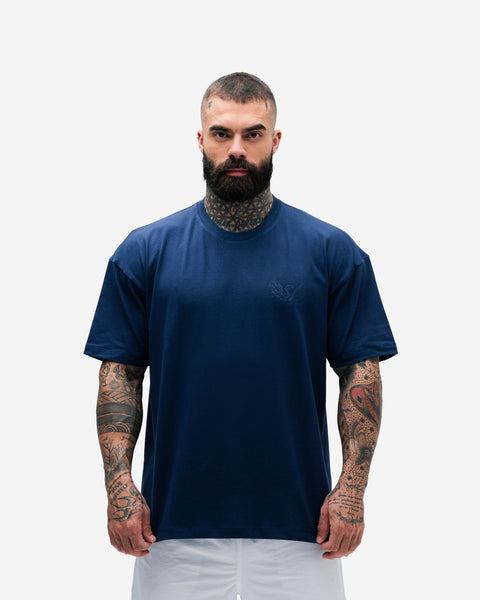 Camiseta Oversized Treino Azul Mith Nation Aesthetics Forever