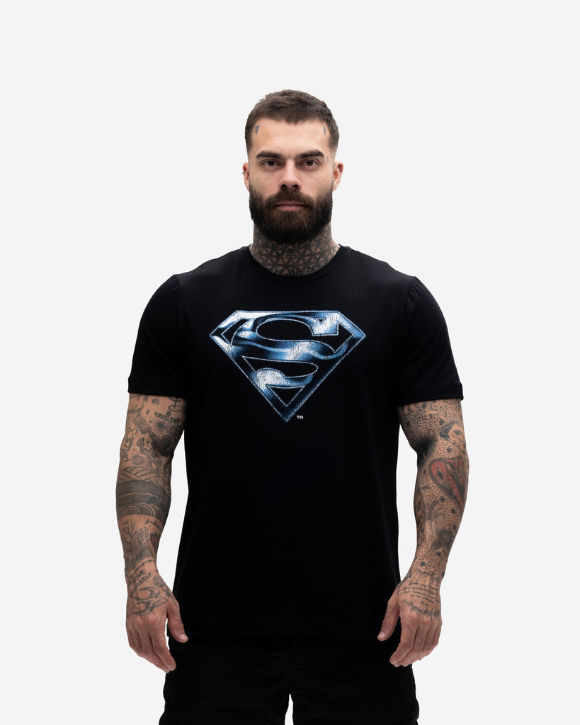 Camiseta <strong>Regular </strong>Mith X Superman Metal Preto