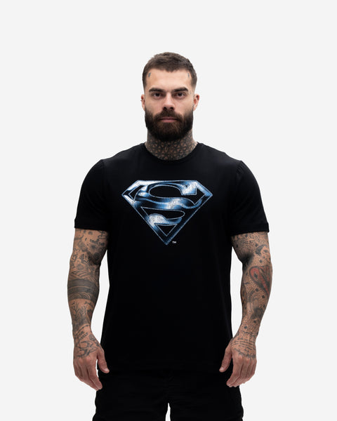 Camiseta <strong>Regular </strong>Mith X Superman Metal Preto