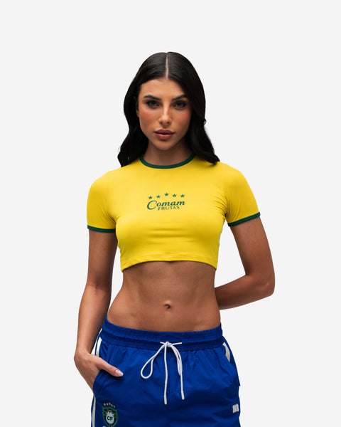 Cropped Comam Frutas Guaraná Amarelo