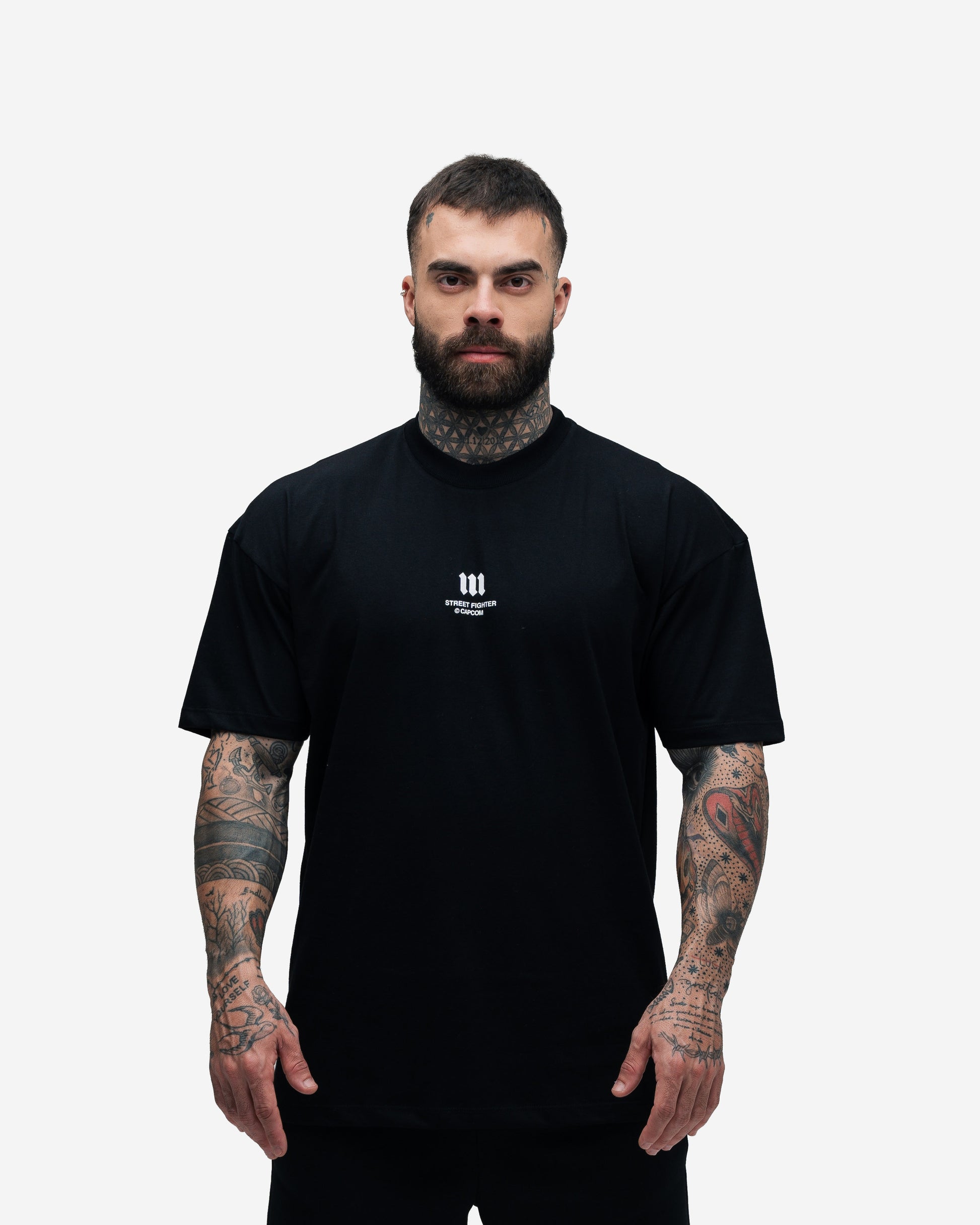 Camiseta Oversized Street Fighter Blanka Amazon Preto