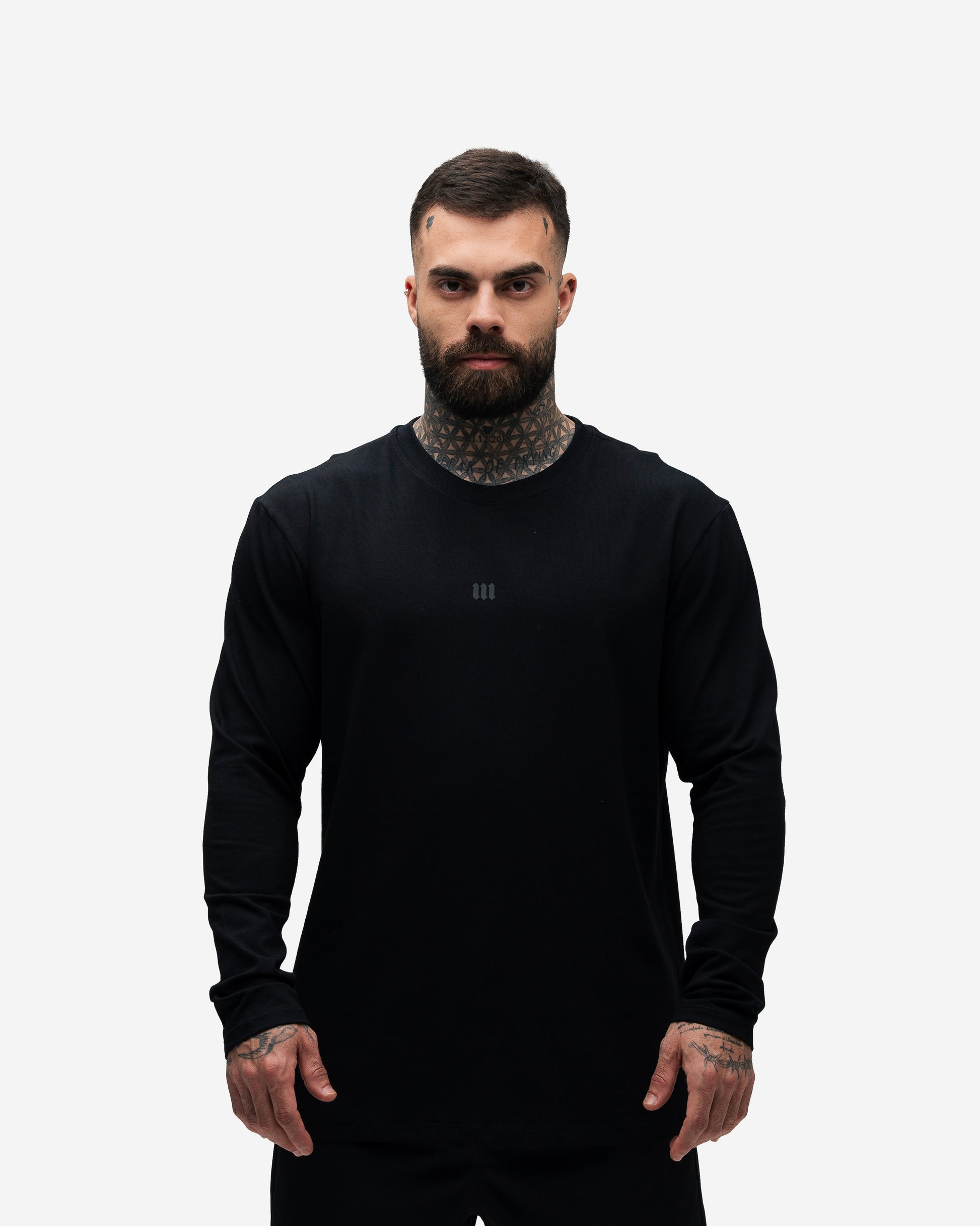 Camiseta Manga Longa Logo Preto