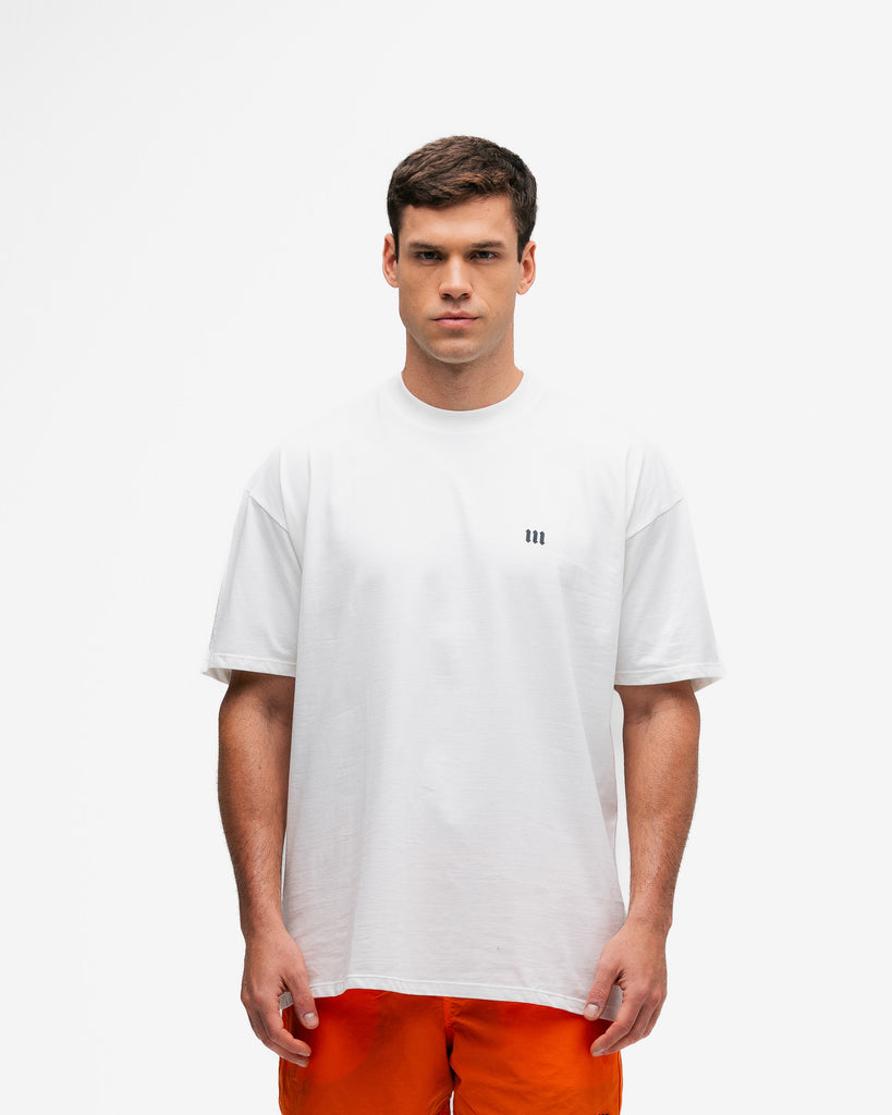 Camiseta Oversized Mith Nation Graphic Doodle Off White
