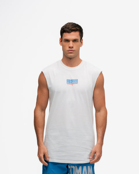 Regata Drop Shoulder Slevelles Mith Comam Frutas Reticule Burger Off White