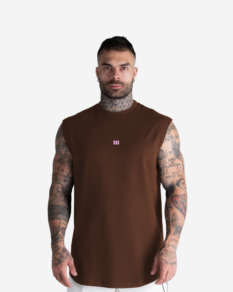 Regata <strong>Drop Shoulder Slevelles</strong> Marrom Mith Nation Training Dept.