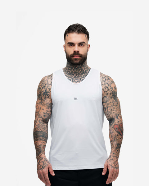 Regata Tank Top Dry Fit Logo Branco