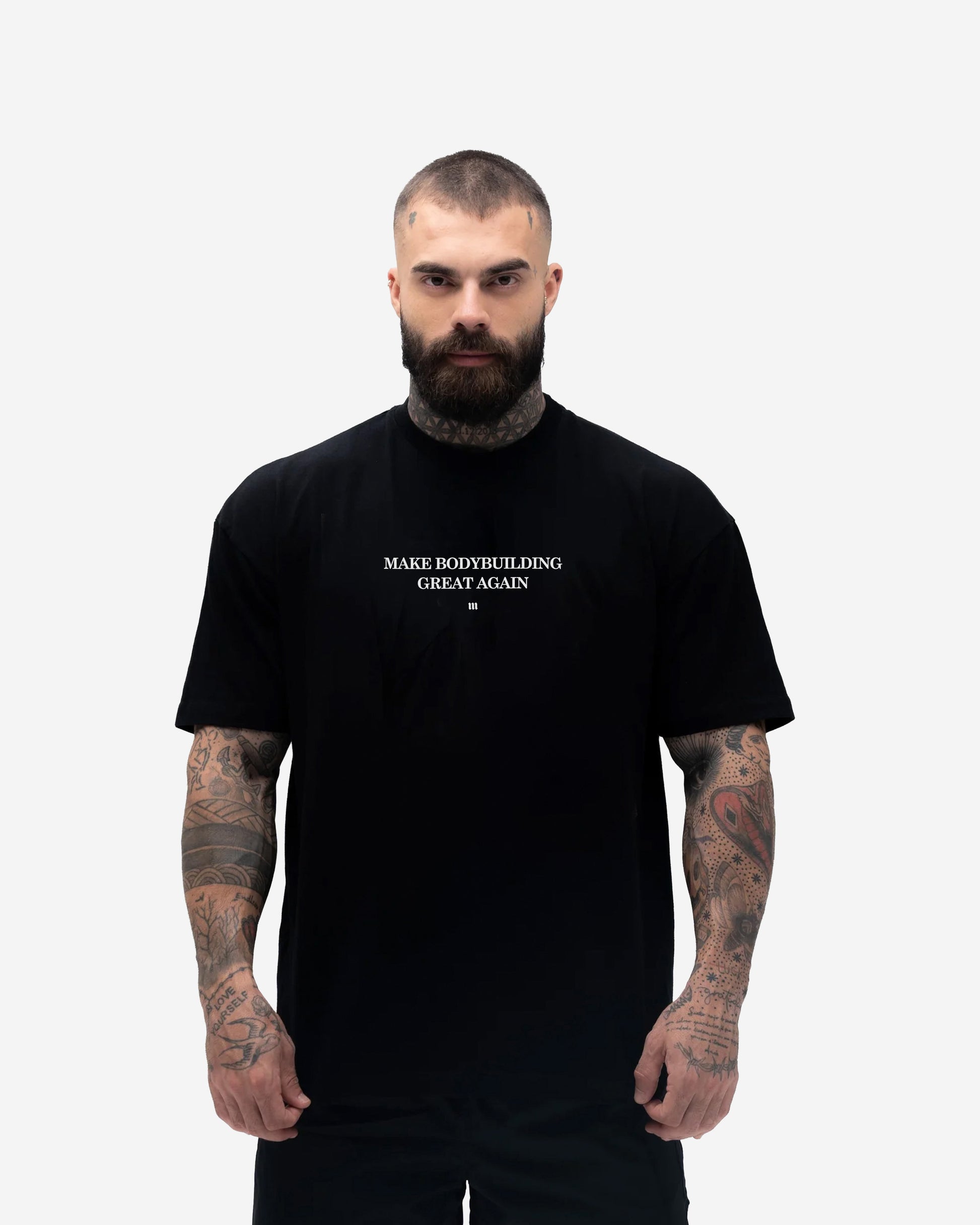 Camiseta Oversized Treino Preta Mith Make Bodybuilding